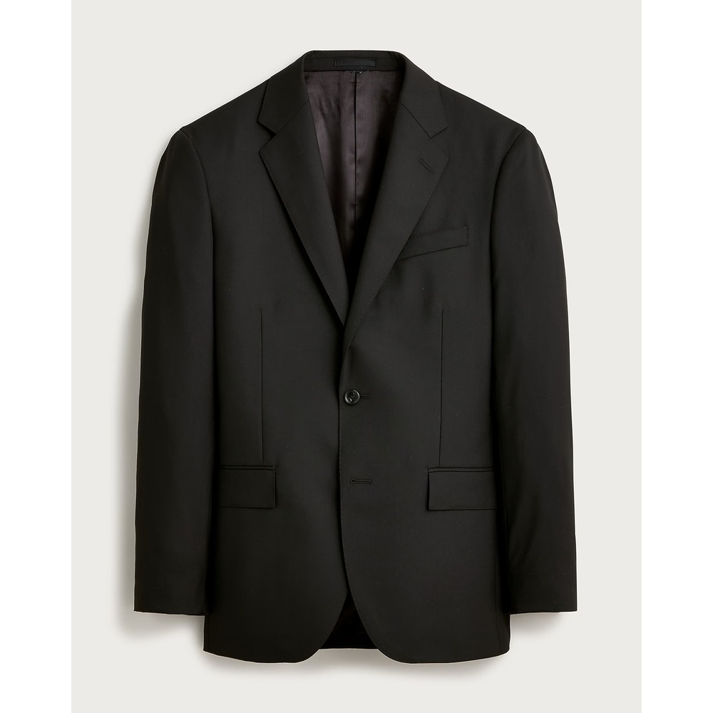 J. Crew Men's Black Ludlow Modern slim-fit suit jacket in Italian wool 38S NEW